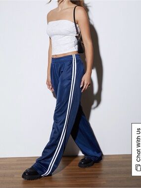 L. A. Hearts (PacSun) Navy Track Pants with Side Stripe